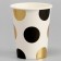 Paper glasses "peas", 6 pcs., Black color