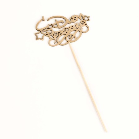 Topper "Happy Birthday with Tinus" on the suspension, gold, 13 × 9.5 cm give beautifully-2