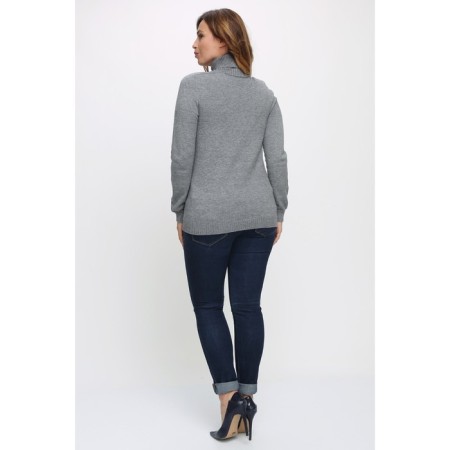 Women's turtleneck, size 46, gray color-3