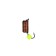 Mormyshka Wolfram Marlin’s Curs, 3 mm, 1.5 g, black + cube lemon UV, 15 pcs.
