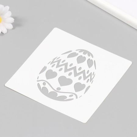 Plastic stencil "egg" 15x15 cm-1