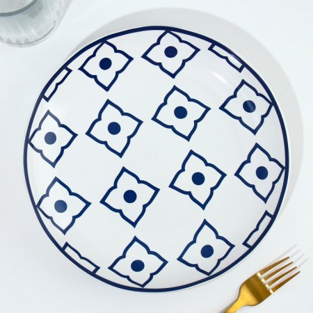 Ceramic plate "Morocco", 22.5 cm, white color-2