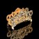 Napkin, 12 x 4.5 x 7 cm, with crystals