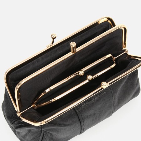 Cosmetic bag, 3 departments, outer pocket, black color-2