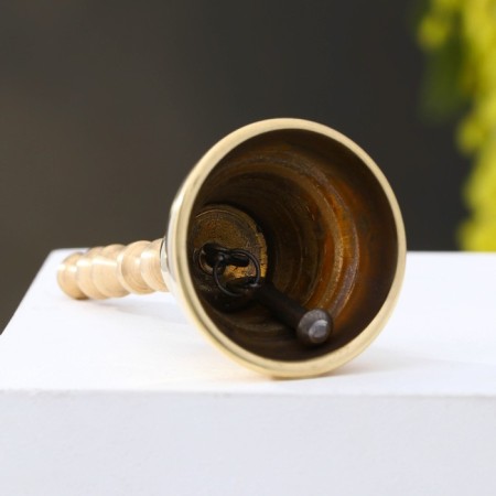 Valdai bell "vertebra No. 3", polished, with a long handle, d = 40 mm-2