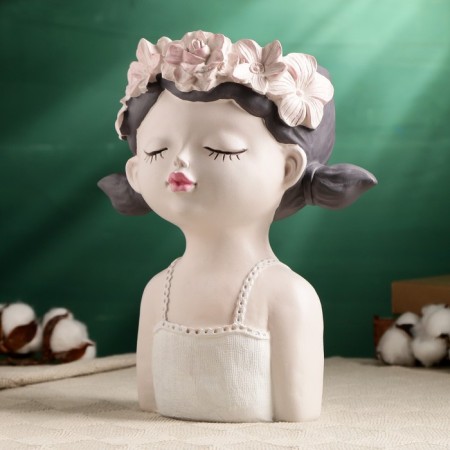 Kashpo - VAZ "Mila with a Wreath" 27x24x15cm-2