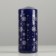 Candle - New Year's "Snowflakes" cylinder, 5x10 cm, blue with silver, mix