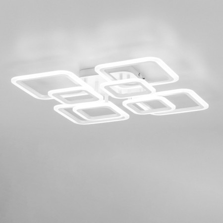 Ceiling chandelier Citilux "Marcel" CL232180R, 60x60x1 cm, 8x13.8W, LED, Color White-10