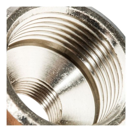 The coupling Stout SFT-0006-000138, 1 "X 3/8", internal thread, transition, nickelled brass-2