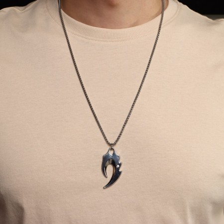 Pendant of the male "opening" bend, silver color, 69 cm-3