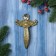 Christmas tree decoration "Angel Glitter" 14x9 cm, gold