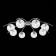 Ceiling EVOLUCE lamp. Sle102602-08. Ratella. 8x40 watts, E14, 90x90x23 cm, chromium color