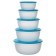Set of containers Reda, 5 pcs, round, blue / blue color