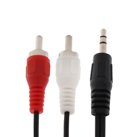 Audio Jack 3.5 (M) - 2xrca (M), Stereo, 1.2 m, black-2