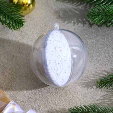 Christmas tree decoration for painting "Christmas trees" Size: 8 cm; 2 pcs., Brush-3