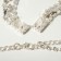 Set 2 objects: earrings, necklace of “sparks” rectangles, white color in silver, 30 cm