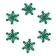 Decor "Snowflakes" on an adhesive basis, set of 6 pcs., Green color