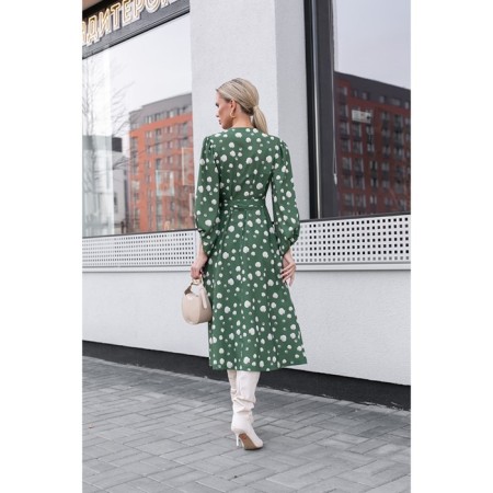 Women's dress, size 42, green color-1