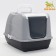 Domik toilet for cats closed with a door 57*43*38 cm, gray