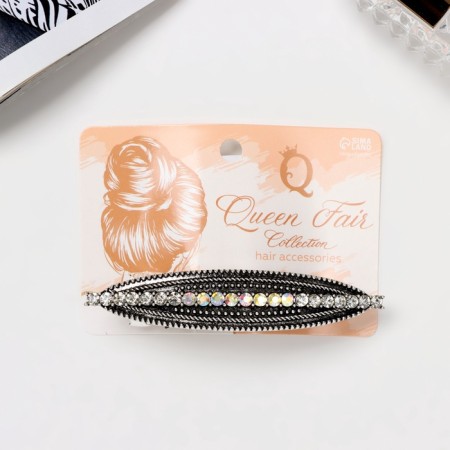 Clot-automatic machine "Rose" strip shine classic, 9.5 cm, silver-2