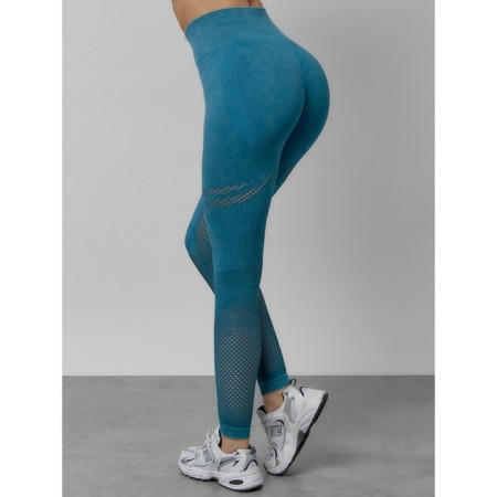 Femic fitness legins, size 44, turquoise color-5
