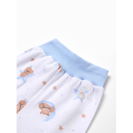 Clotteers with an open leg children's "dream", milk/blue color, height 74-1