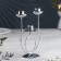 Climber "Trio" metal for 3 candles, 17x18 cm, chrome