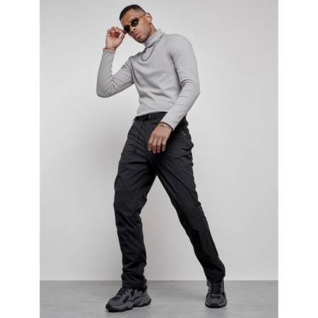 Trouses insulated sporty male winter, size 48, black color-15