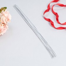 Floristic wire in a white paper braid, length 36 cm, 1.2 mm, set 20 pcs