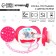 Set: nipple - dummy with the holder "Elephant", anatomical +6 months, pink color