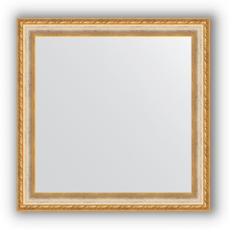 Mirror in the baguette frame - Versailles Krakelyur 64 mm, 65 x 65 cm, evoForm