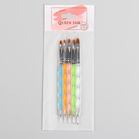 A set of dots for building and nail design, 5 pcs, 15 cm, D - 0.1/0.2/0.2/0.3/0.4 cm, multi -colored-3