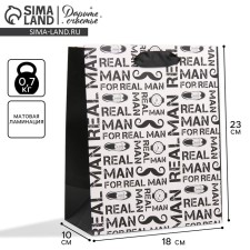 Package Gift Laminated Vertical, packaging, “with character”, MS 18 x 23 x 10 cm