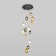 Suspended lamp Eurosvet PineApple 50266, E14, 13x40W, 700x700 mm, black color