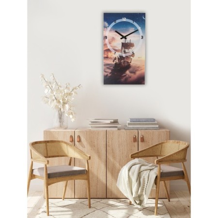 Carty clock is wall-mounted, series: interior, "ship in heaven", smooth move, 35 x 60 cm-1