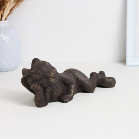 Figure "Hare lies" bronze, 24x8x8cm-3