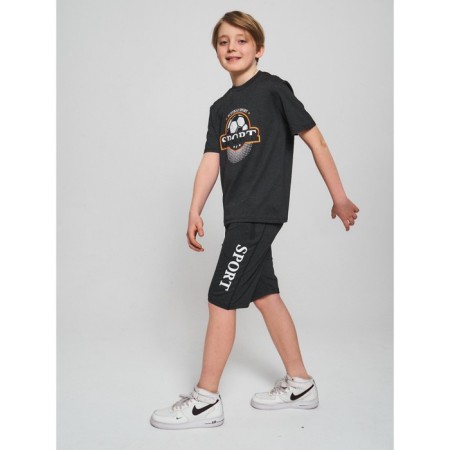Sports suit for a boy, height 152 cm, dark gray color-2
