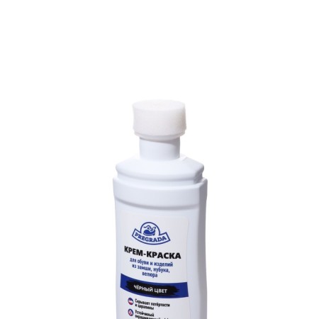 PREGRADA paint cream is a liquid bottle with a sponge, black, for suede and nubuk, 75 ml-2
