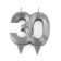 Candle in the cake jubilee "line", number 30, graphite, 6.5 cm