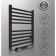 Electric heated towel Indigo Attic, 600x500 mm, timer, hidden installation, black