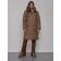 Coat insulated winter female, size 42, brown color