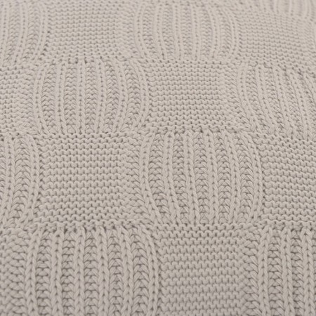 A pillow made of cotton knuckles of light gray color Essential, size 45x45 cm-3