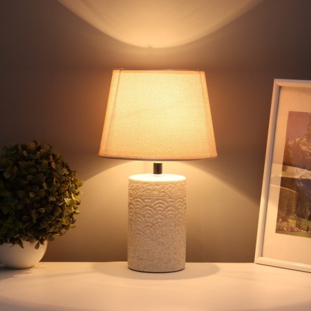 Table lamp "Waves" 1x40W E14 gray/beige 20x20x34cm-1