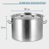 Hanna Knovell stainless steel pan with a lid, 25 l, d = 36 cm, h = 24 cm, wall thickness 0.8 mm