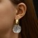 Earrings metal "shell" skirt, color gold