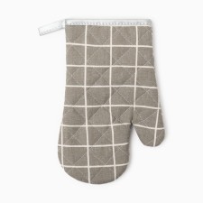 Варежка Доляна "Клетка" цв.серый 26*16 см, 100% п/э