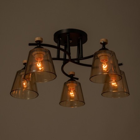 Alatei chandelier 5he27 40w is black 58x58x27 cm Bayerlux-2