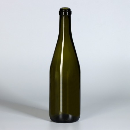 Shampan-classic bottle, glass, 750 ml, olive color
