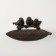 Souvenir of cast iron stand "Three birds on a branch by the sheet" 11.5x28x9 cm