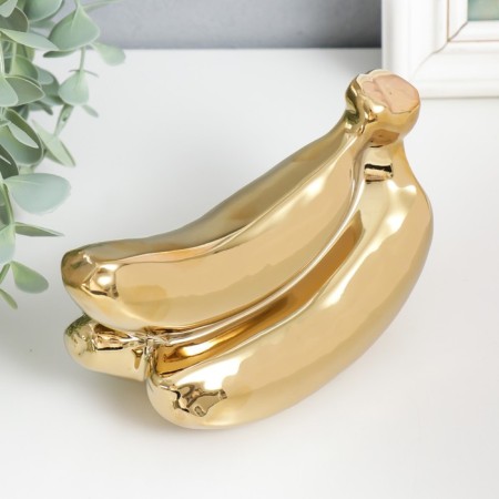 Souvenir Ceramics "Bueau of bananas" gold 9x17x7.5 cm